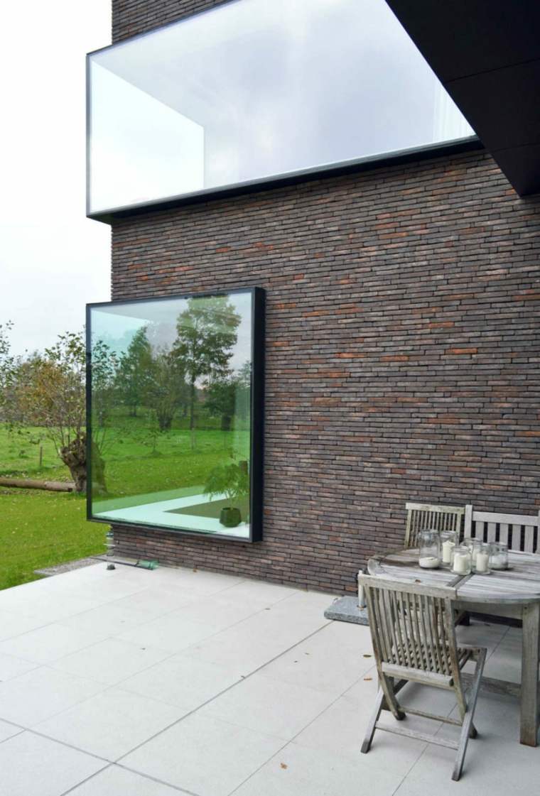 öböl ablak ablak panoráma modern teraszos ház