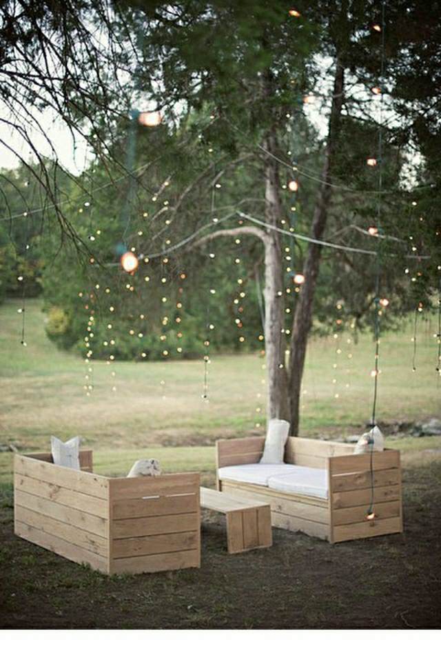 Kerti bútorok ökológiai raklapon modern kerti pad raklap fa egyszerű olcsó zöld design külső modern design