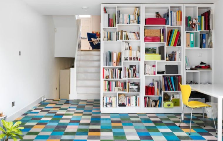 idee per librerie di colore bianco idee per l'home office