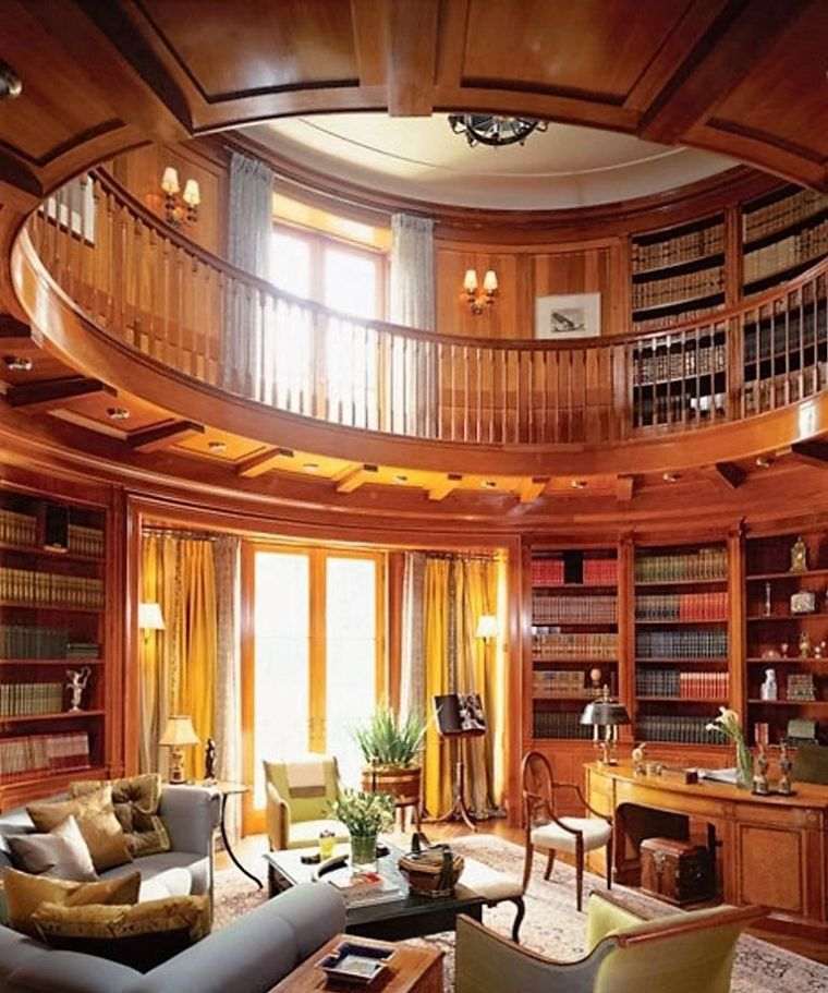 カスタムの木製の楕円形の本棚の現代的なリビングルームの装飾を作る方法