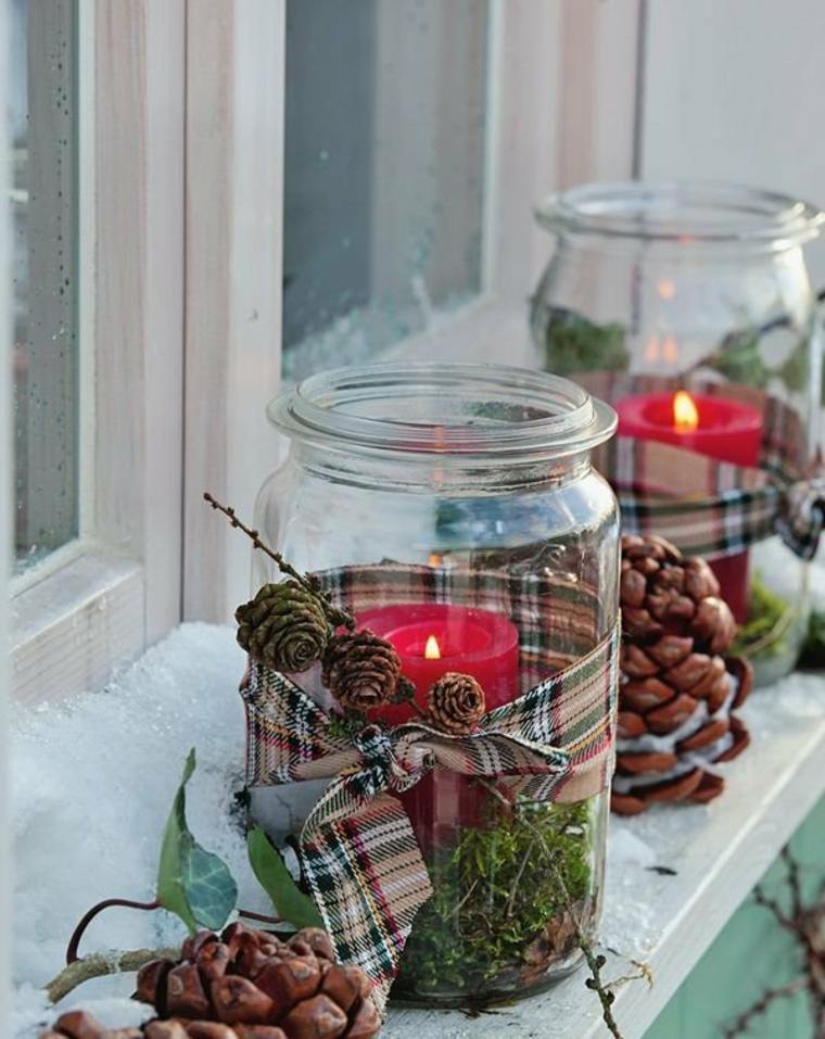 クリスマスの装飾のアイデア松ぼっくりキャンドル装飾のアイデアDIY