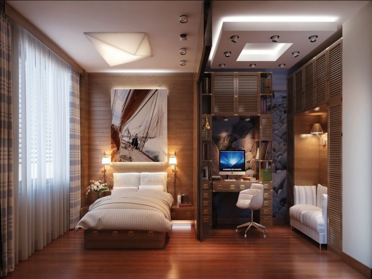 zidne obloge od umjetnog drveta moderne ideje za spavaću sobu drvene zidne ploče