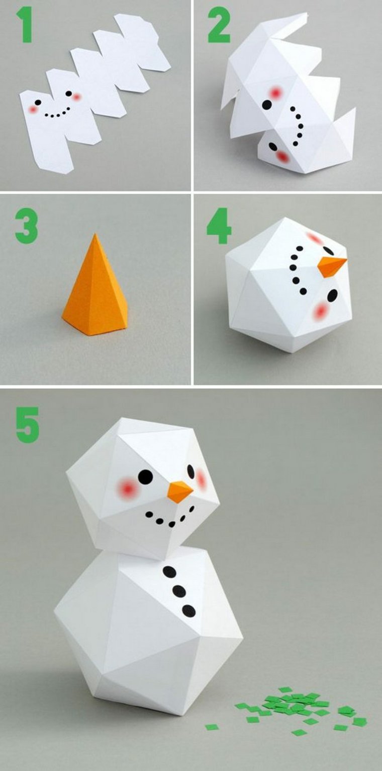 kézi tevékenység karácsonyi gyermek ötlet díszíteni eredeti karácsonyi tér origami karton