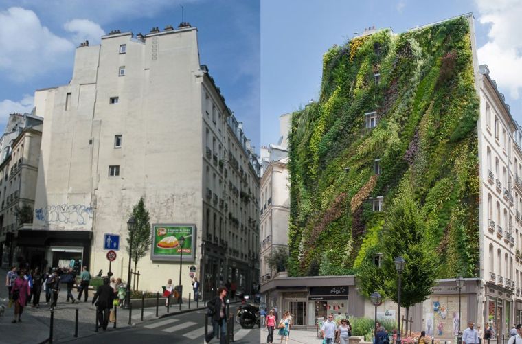 ブランによるパリの緑の建物