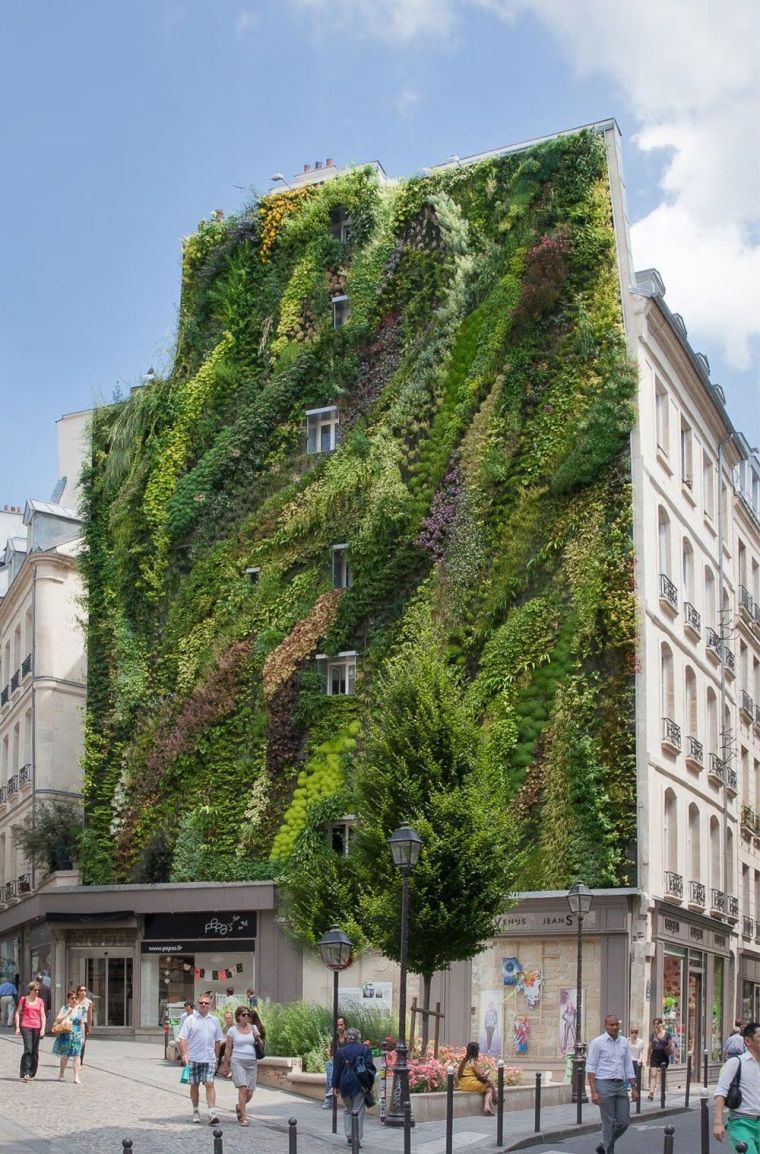 パリの緑の建物