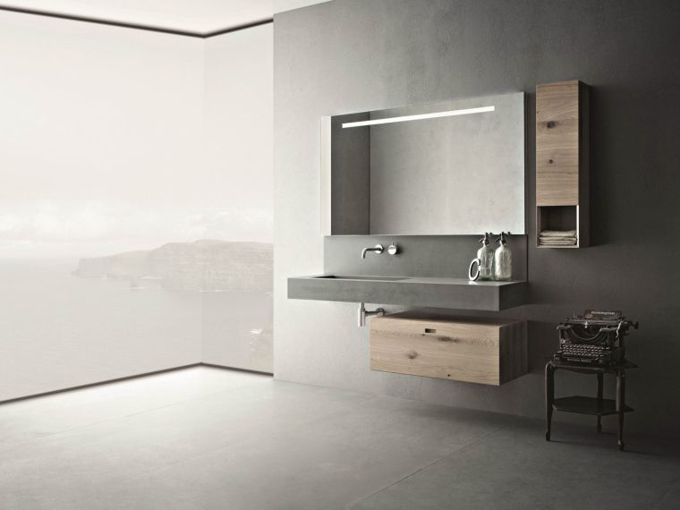 コンクリートの浴室用家具のインテリアデザイン