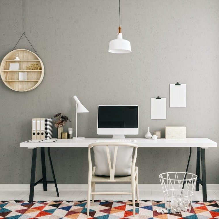 minimalista stílusú otthoni munkaterület