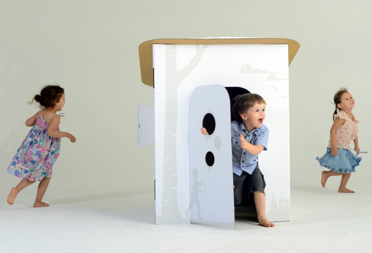 Capanna casa di cartone idea casa fai da te per bambini