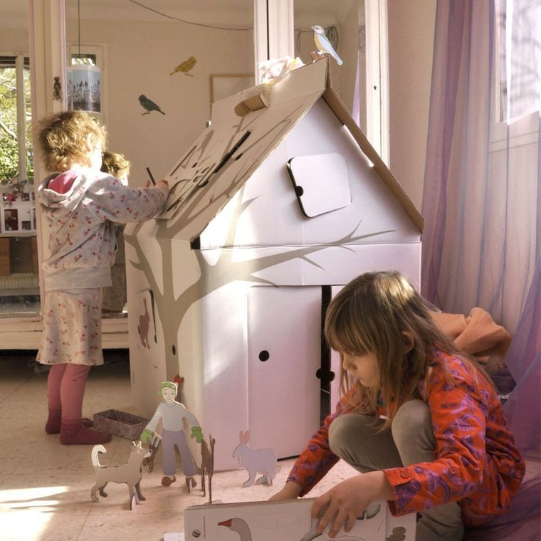 casa di cartone per bambini idea originale fai da te