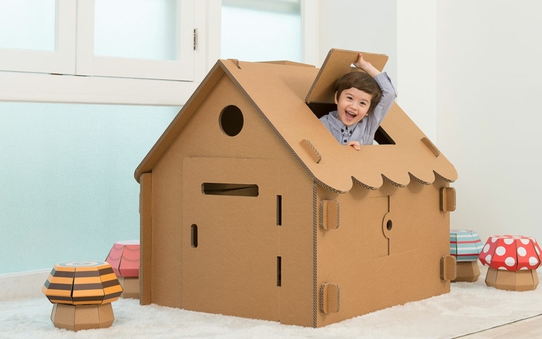 DIY dječja kartonska koliba DIY ideja za uređenje doma