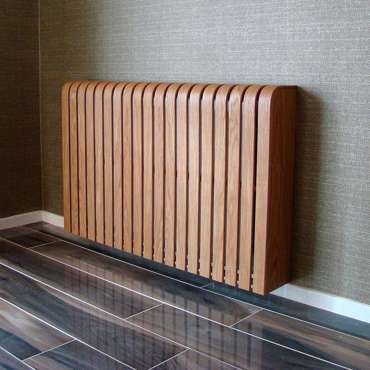 radiátor burkolat fa díszítéssel
