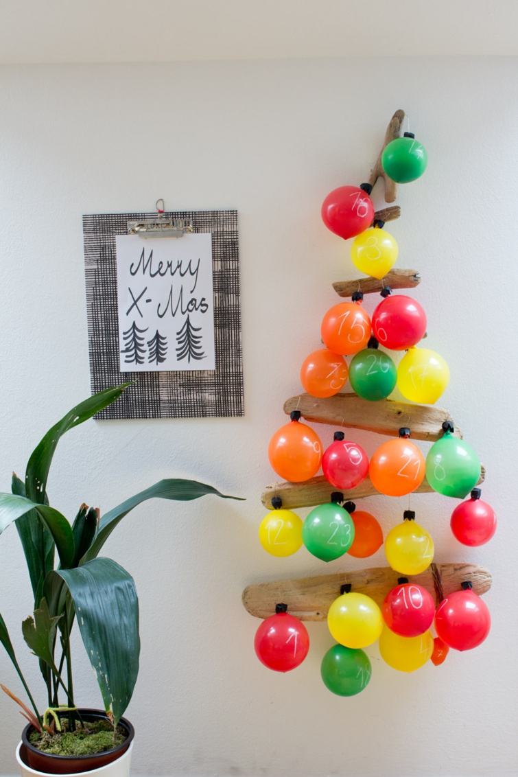 Ideja adventskog kalendara za božićno drvce