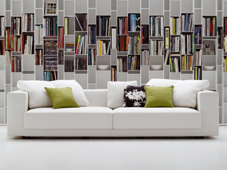 moduláris kanapék modern design könyvespolc tároló nappali belső modern párnák