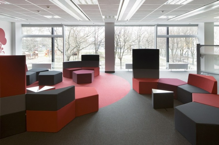 moduláris kanapék futurisztikus modern nappali tervezési ötlet