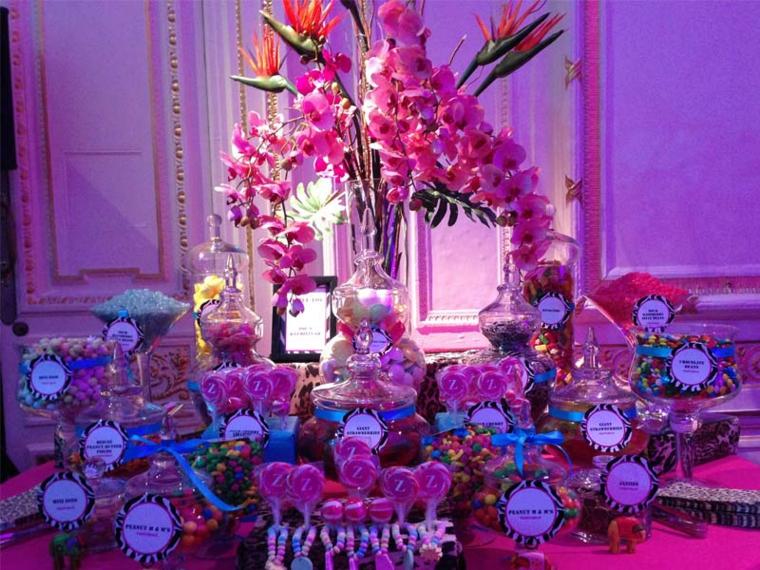 cukorka bár esküvői cukorka lila rózsaszín