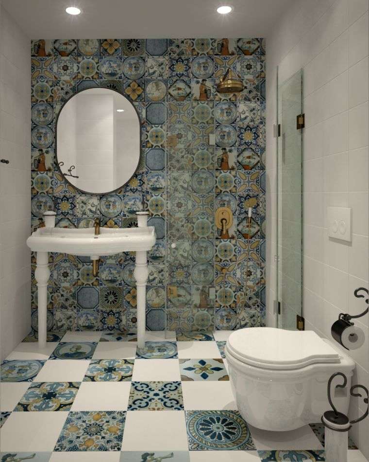 modern fürdőszobai csempe tervezési ötletek