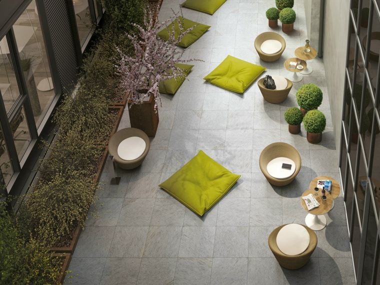 ideje za podove za terase sive pločice
