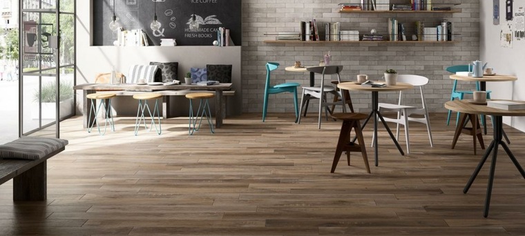medžio imitacijos plytelės parketo dizaino idėja restorano grindų dangos dizaino dizainas marazzi
