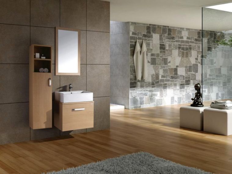 drveni model kupaonice kamene zidne obloge