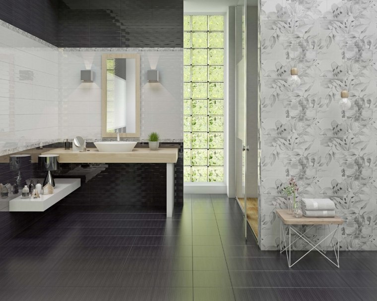 fürdőszoba design szürke színben