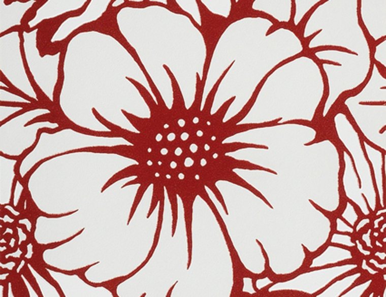 mattonelle del terrazzo design fiore stile italiano rosso bianco