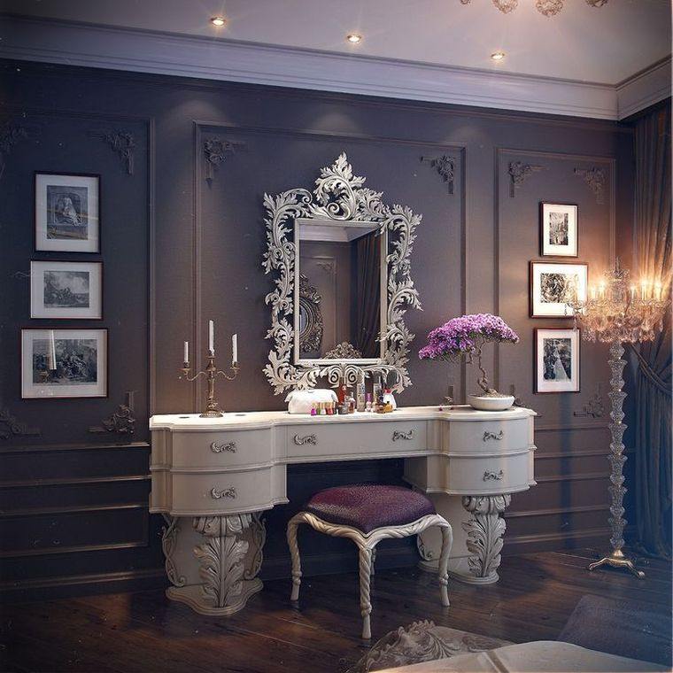 miegamasis-deko-komoda-tualetinis stalas-baroko-kėdė