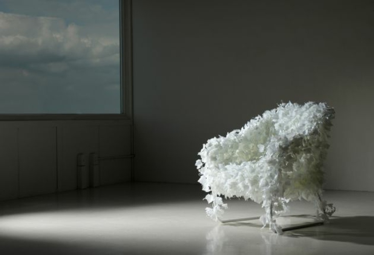 fehér dizájner szék komfortos kialakítású nappali