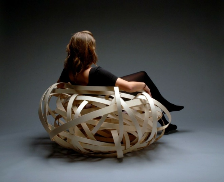 sedia di design in legno comfort innovazione stile soggiorno