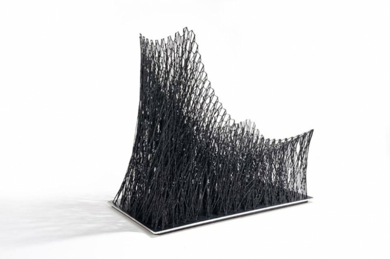 sedia di design in ferro nero soggiorno interno