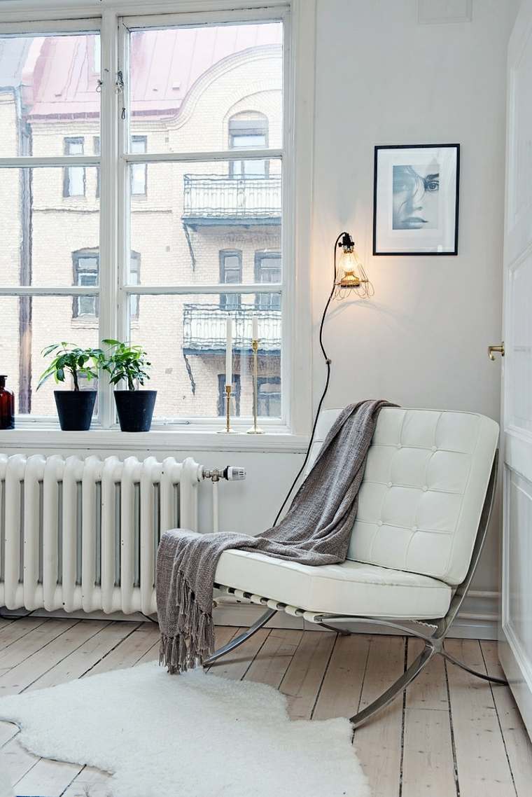Skandinaviško dizaino minkšto fotelio idėja