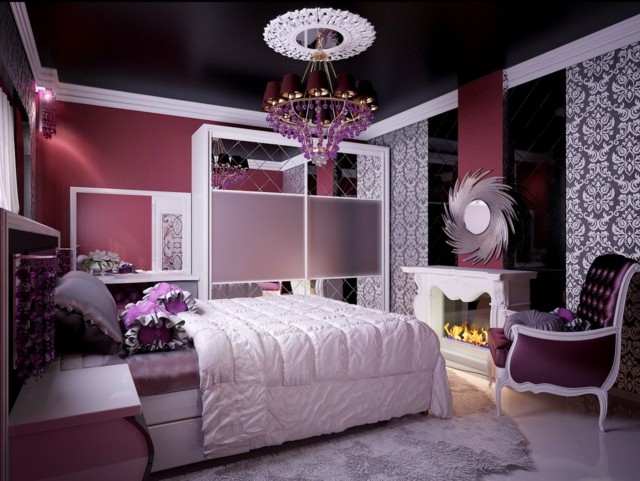design moderno della camera da letto della ragazza