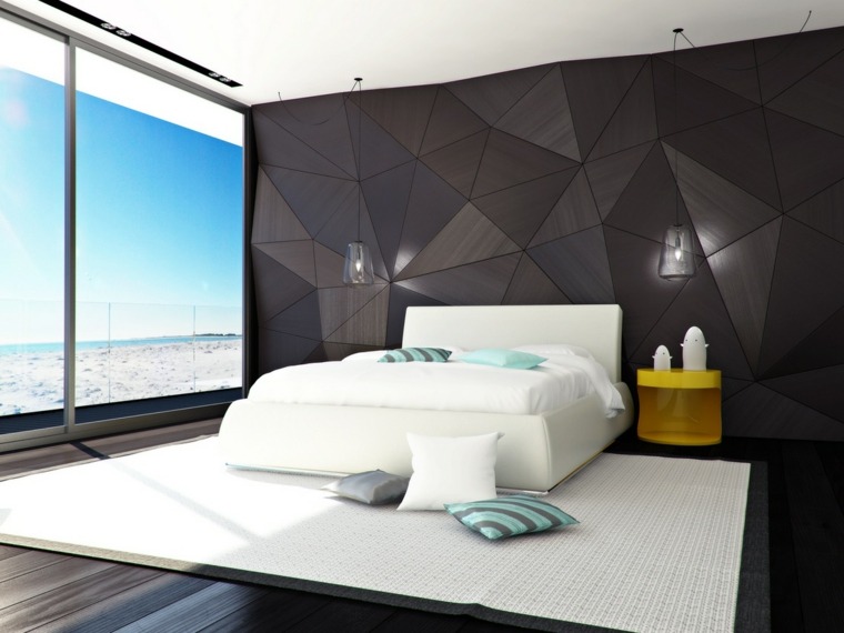 現代的なデザインのベッドルーム