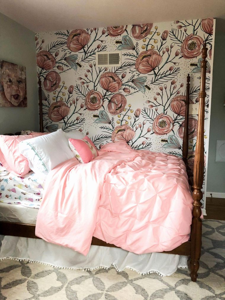 寝室のための花の壁紙