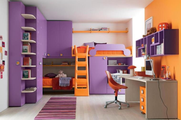 sandėliavimas-baldai-violetinė-dvigulė lova