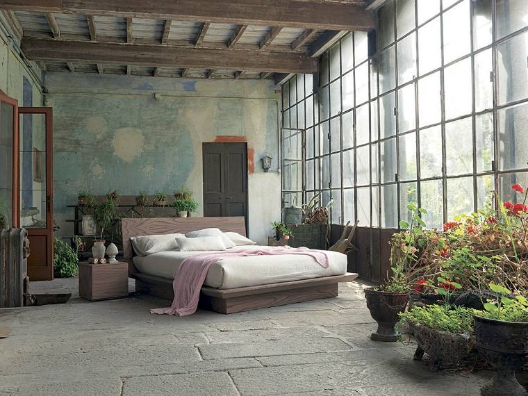 camera da letto moderna in stile country chic