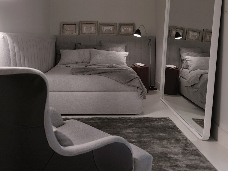 arredamento camera da letto piccola dal design moderno