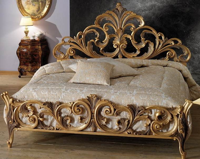 idee di decorazione d'oro camere da letto barocche