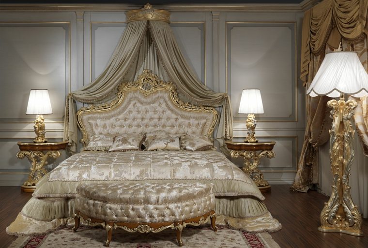 Idee per i colori della vernice della camera da letto in stile barocco