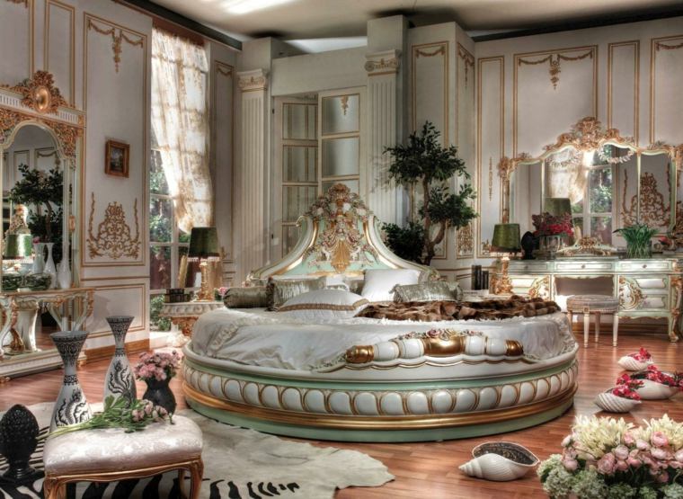 idee per la camera da letto di design d'interni grandi letti barocchi