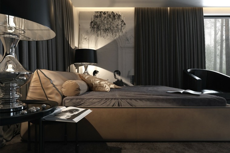 luxus-hálószoba-bútor-fekete-barna