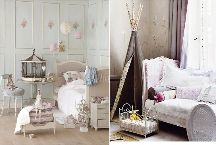 decorazione della camera da letto shabby chic