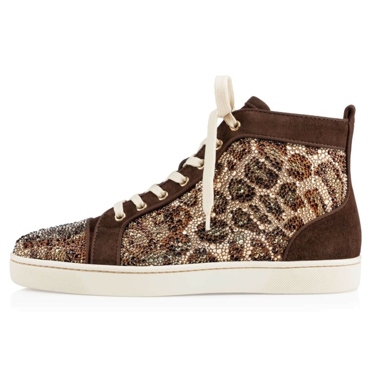 scarpe louboutin per uomo basket-leopard