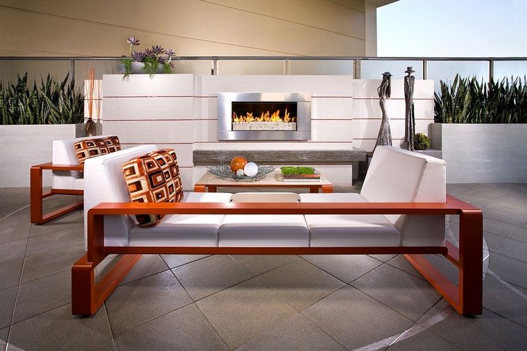 caminetti esterni terrazza giardino balcone tavolino basso