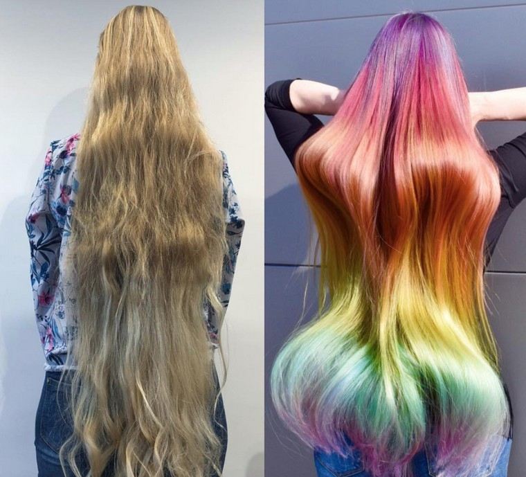 capelli lunghi-arcobaleno-capelli