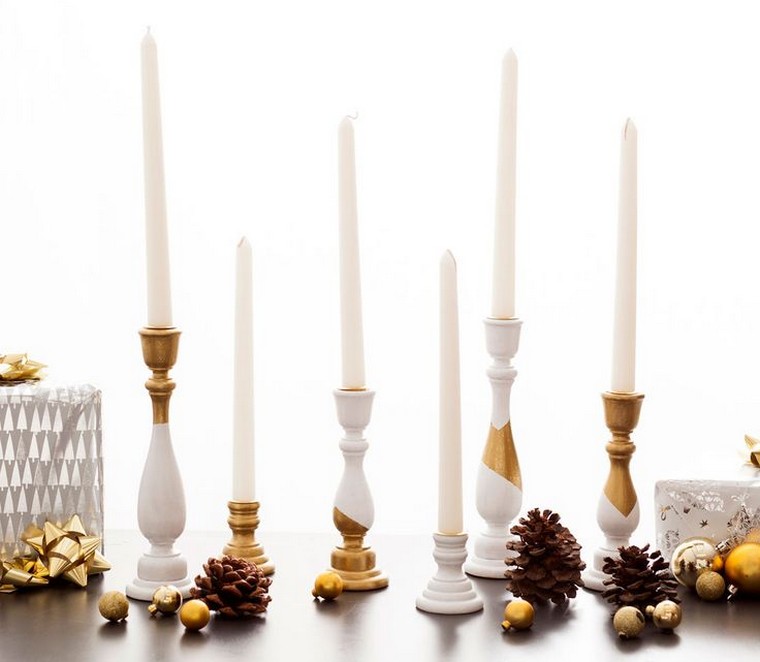 Kalėdų apšvietimo idėja žvakių dekoravimas Kalėdų originali žvakidė