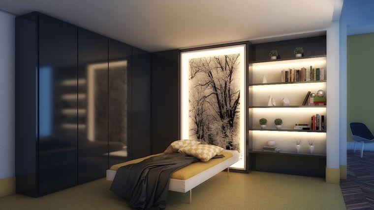 raspoloženje rasvjeta LED rasvjeta dizajn polica za spavaće sobe