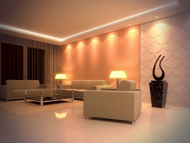 illuminazione-soggiorno-idea-originale-faretti-da incasso-parete-illuminazione