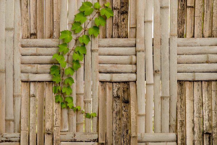 palizzata tessuta di recinzione da giardino in legno di bambù