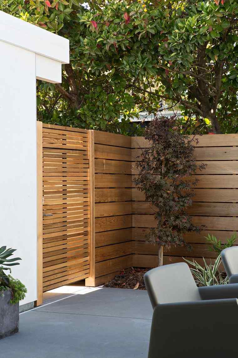 木製の庭の柵の門-exterior-deco-nature-idees