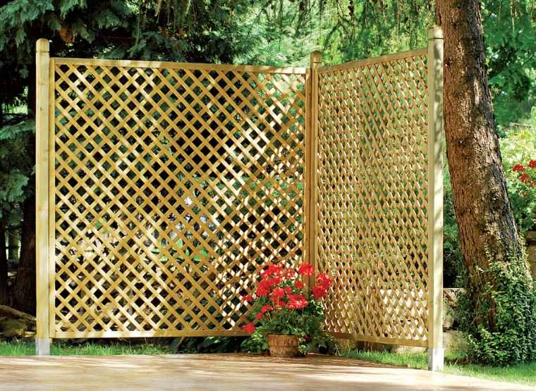 pannelli di recinzione in legno treccia giardino